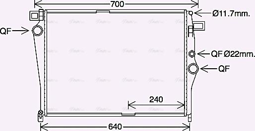 Ava Quality Cooling MS2703 - Радиатор, охлаждение двигателя avtokuzovplus.com.ua