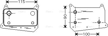 Ava Quality Cooling MS 3318 - Масляный радиатор, двигательное масло avtokuzovplus.com.ua