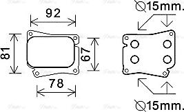 Ava Quality Cooling MS3559 - Масляный радиатор, двигательное масло avtokuzovplus.com.ua