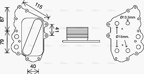 Ava Quality Cooling MS3713 - Масляний радіатор, рухове масло autocars.com.ua