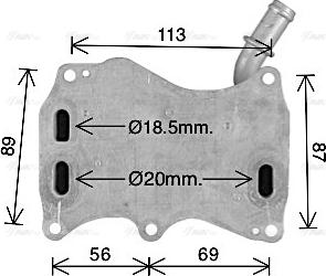 Ava Quality Cooling MS3749 - Масляный радиатор, двигательное масло avtokuzovplus.com.ua