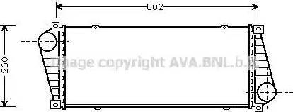 Ava Quality Cooling MS 4217 - Интеркулер, теплообменник турбины avtokuzovplus.com.ua