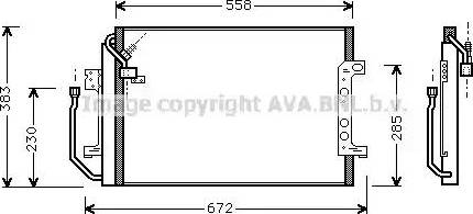 Ava Quality Cooling MS 5257 - Конденсатор, кондиціонер autocars.com.ua