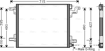 Ava Quality Cooling MS 5377 - Конденсатор, кондиціонер autocars.com.ua