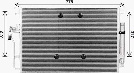 Ava Quality Cooling MS5724D - Конденсатор, кондиціонер autocars.com.ua