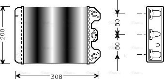 Ava Quality Cooling MS 6102 - Теплообмінник, опалення салону autocars.com.ua