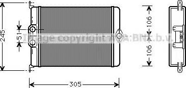 Ava Quality Cooling MS 6239 - Теплообмінник, опалення салону autocars.com.ua