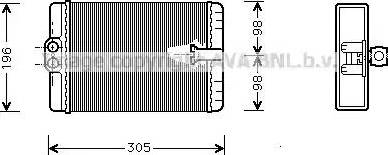 Ava Quality Cooling MS 6313 - Теплообменник, отопление салона avtokuzovplus.com.ua