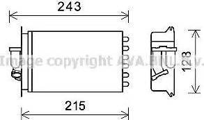 Ava Quality Cooling MS6649 - Теплообмінник, опалення салону autocars.com.ua