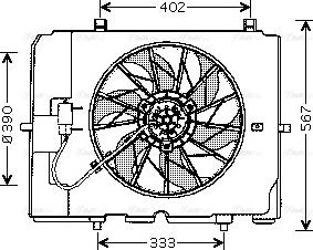 Ava Quality Cooling MS 7502 - Вентилятор, охлаждение двигателя avtokuzovplus.com.ua