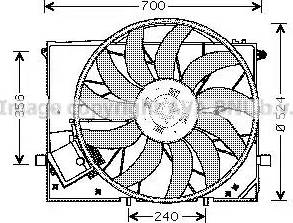 Ava Quality Cooling MS 7506 - Вентилятор, охлаждение двигателя avtokuzovplus.com.ua