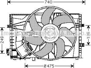 Ava Quality Cooling MS 7507 - Вентилятор, охолодження двигуна autocars.com.ua