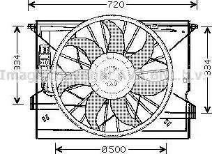 Ava Quality Cooling MS 7508 - Вентилятор, охлаждение двигателя avtokuzovplus.com.ua