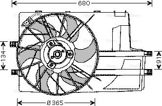 Ava Quality Cooling MS 7511 - Вентилятор, охолодження двигуна autocars.com.ua