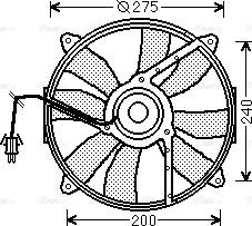 Ava Quality Cooling MS 7520 - Вентилятор, охолодження двигуна autocars.com.ua
