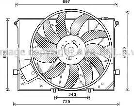 Ava Quality Cooling MS7581 - Вентилятор, охолодження двигуна autocars.com.ua