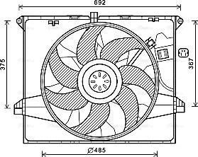 Ava Quality Cooling MS7671 - Вентилятор, охолодження двигуна autocars.com.ua