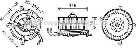 Ava Quality Cooling MS8606 - Електродвигун, вентиляція салону autocars.com.ua