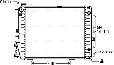 Ava Quality Cooling MSA2072 - Радіатор, охолодження двигуна autocars.com.ua