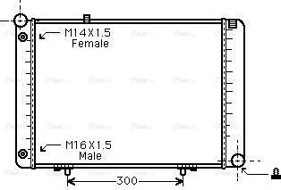 Ava Quality Cooling MSA2074 - Радіатор, охолодження двигуна autocars.com.ua