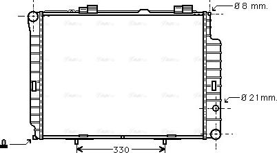 Ava Quality Cooling MSA2191 - Радіатор, охолодження двигуна autocars.com.ua