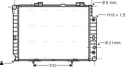 Ava Quality Cooling MSA2214 - Радіатор, охолодження двигуна autocars.com.ua