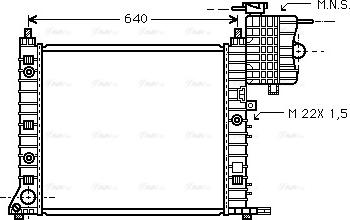 Ava Quality Cooling MSA2216 - Радиатор, охлаждение двигателя avtokuzovplus.com.ua