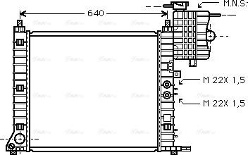 Ava Quality Cooling MSA2218 - Радиатор, охлаждение двигателя avtokuzovplus.com.ua