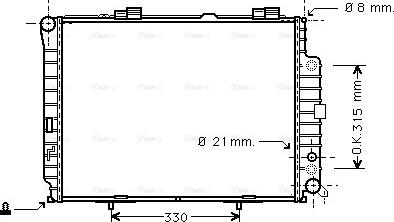 Ava Quality Cooling MSA2228 - Радиатор, охлаждение двигателя autodnr.net