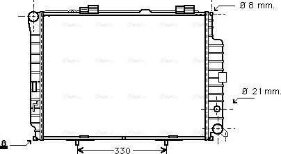 Ava Quality Cooling MSA2231 - Радиатор, охлаждение двигателя autodnr.net