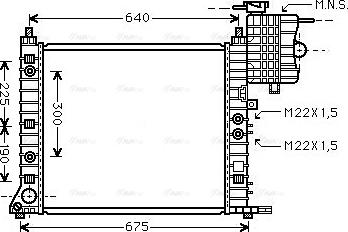 Ava Quality Cooling MSA2243 - Радиатор, охлаждение двигателя avtokuzovplus.com.ua