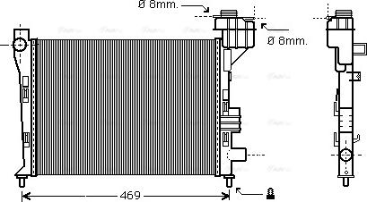 Ava Quality Cooling MSA2247 - Радіатор, охолодження двигуна autocars.com.ua