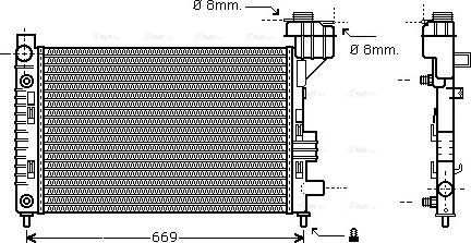 Ava Quality Cooling MSA2248 - Радіатор, охолодження двигуна autocars.com.ua