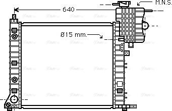 Ava Quality Cooling MSA2265 - Радиатор, охлаждение двигателя avtokuzovplus.com.ua