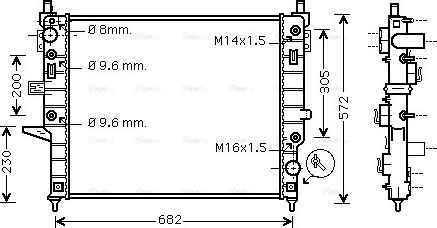 Ava Quality Cooling MSA2271 - Радіатор, охолодження двигуна autocars.com.ua