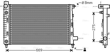 Ava Quality Cooling MSA2282 - Радиатор, охлаждение двигателя avtokuzovplus.com.ua