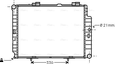 Ava Quality Cooling MSA2287 - Радіатор, охолодження двигуна autocars.com.ua