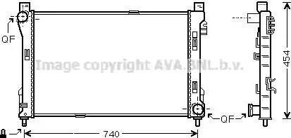 Ava Quality Cooling MSA2288 - Радиатор, охлаждение двигателя autodnr.net