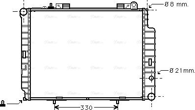 AVA MSA2302 - Радіатор, охолодження двигуна autocars.com.ua