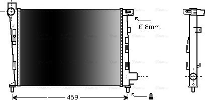 Ava Quality Cooling MSA2310 - Радиатор, охлаждение двигателя avtokuzovplus.com.ua