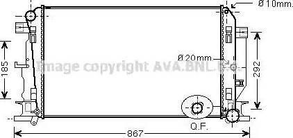 Ava Quality Cooling MSA2402 - Радиатор, охлаждение двигателя avtokuzovplus.com.ua