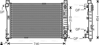 Ava Quality Cooling MSA2464 - Радиатор, охлаждение двигателя autodnr.net