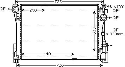 Ava Quality Cooling MSA2575 - Радиатор, охлаждение двигателя avtokuzovplus.com.ua