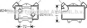 Ava Quality Cooling MSA3477 - Масляний радіатор, рухове масло autocars.com.ua