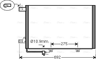 Ava Quality Cooling MSA5386 - Конденсатор кондиционера avtokuzovplus.com.ua