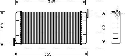 Ava Quality Cooling MSA6109 - Теплообмінник, опалення салону autocars.com.ua