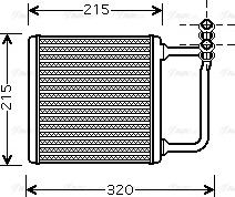 Ava Quality Cooling MSA6451 - Радиатор отопителя салона MB E211 02>08 MSA6451 AVA autocars.com.ua