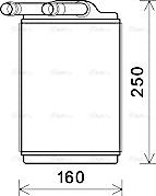 AVA MSA6680 - Теплообмінник, опалення салону autocars.com.ua