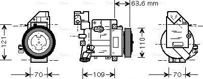 Ava Quality Cooling MSAK075 - Компресор, кондиціонер autocars.com.ua