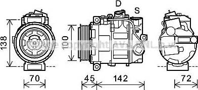 Ava Quality Cooling MS K351 - Компресор, кондиціонер autocars.com.ua